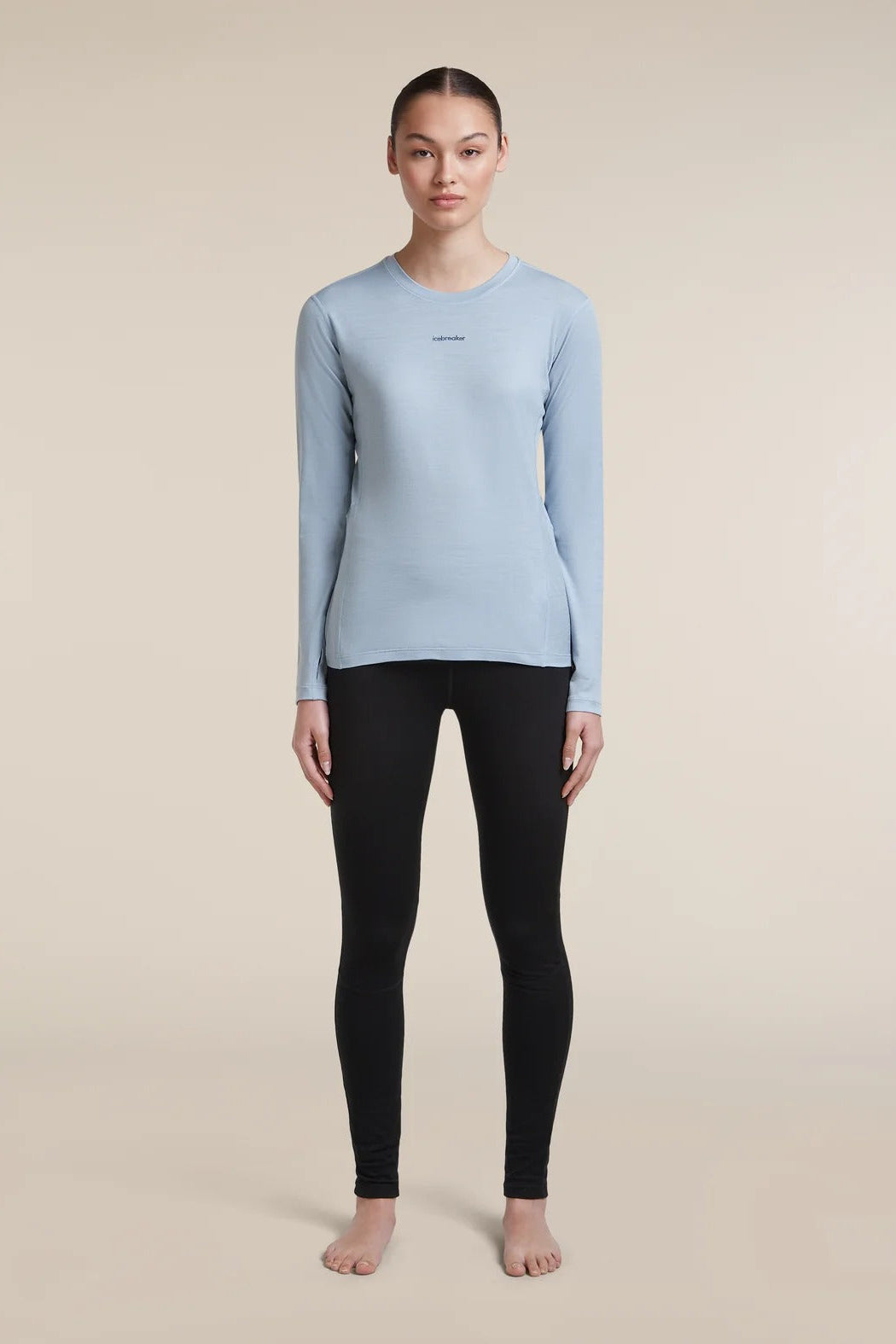 Womens 200 MerinoFine™ Ace Long Sleeve Crewe Zinc Blue 0A57HQ