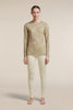 Womens Merino 200 Oasis Long Sleeve Crewe Moss Bloom   Cumin/Undyed/Aop 0A57J1