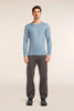 Mens 200 Oasis LS Crewe  Zinc Blue 104365