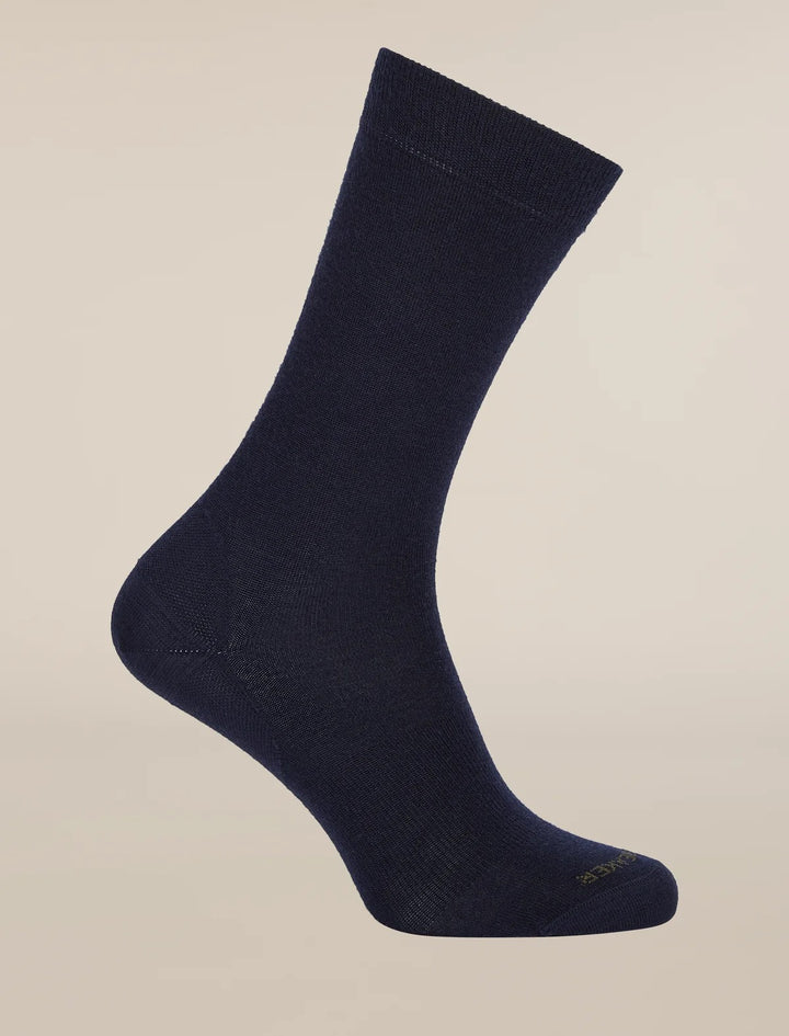 Womens Merino Lifestyle Fine Gauge Crew Socks Midnight Navy/Dark Loden 105253