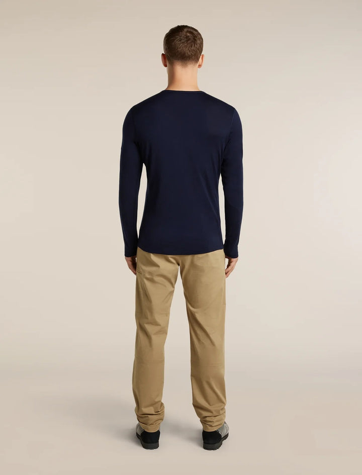Mens  Merino 200 Oasis Long Sleeve Crewe Skiing Yeti Midnight Navy 0A57IU