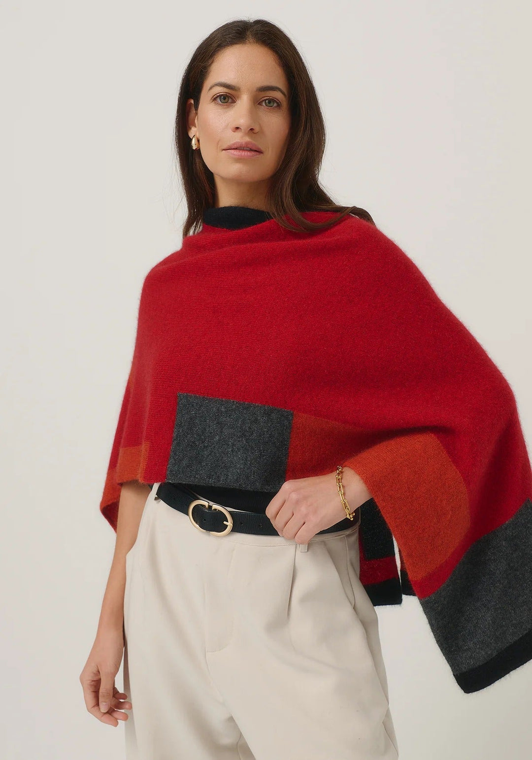 Womens Empress Poncho Rata/Jet  Multi 1677