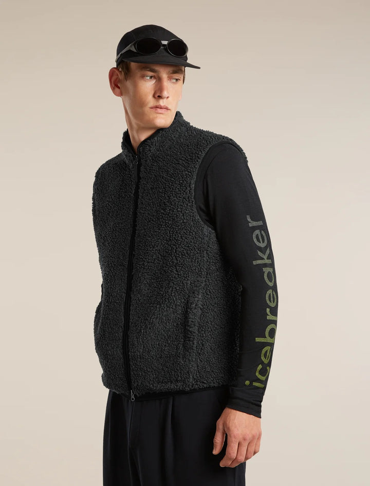 Mens Merino Blend 960 RealFleece™ High Pile Vest  Jet Heather/Black 0A57G7
