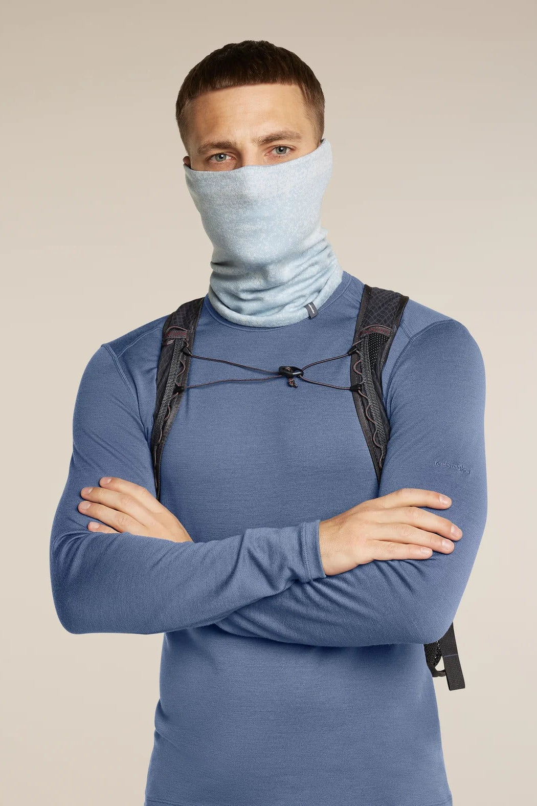Adult Unisex Merino 260 Oasis Vertex Reversible Chute Chillwave Snow/Zinc Blue 0A57I4