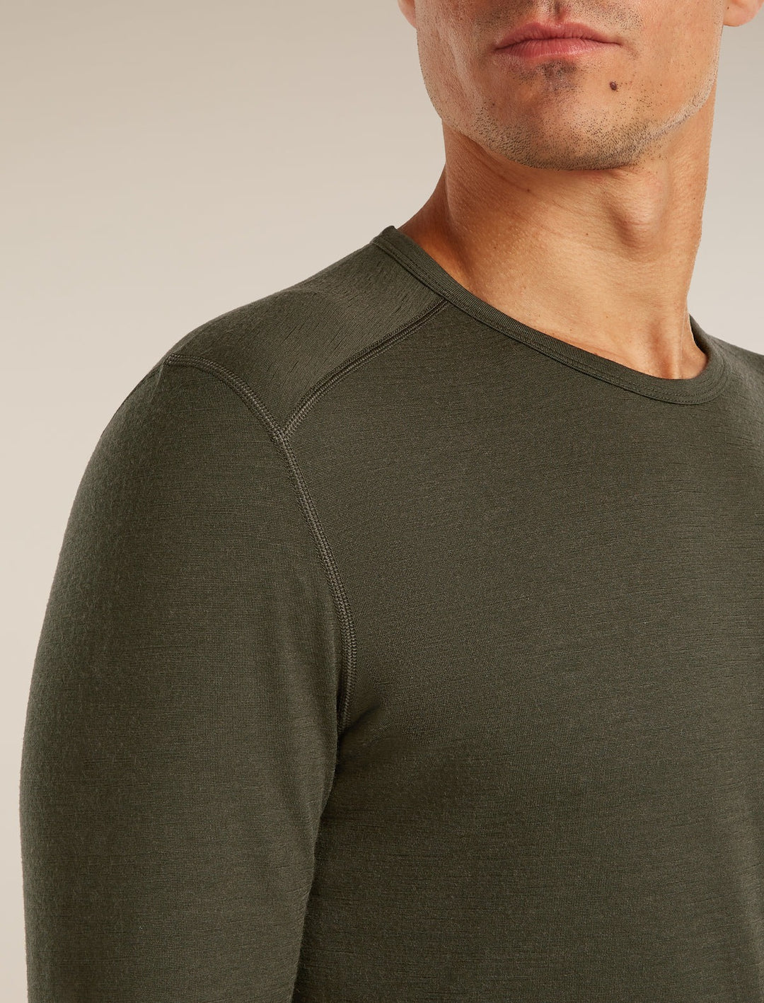 Mens 200 Oasis LS Crewe  Dark Loden 104365