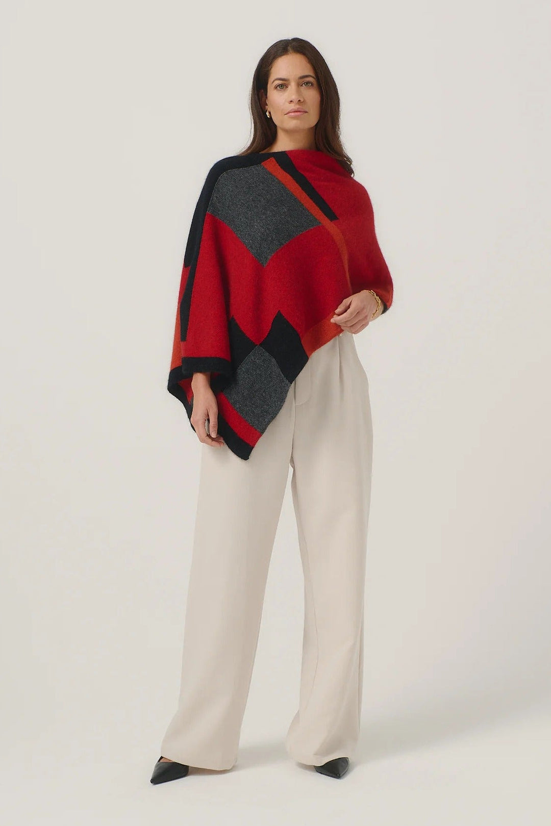 Womens Empress Poncho Rata/Jet  Multi 1677