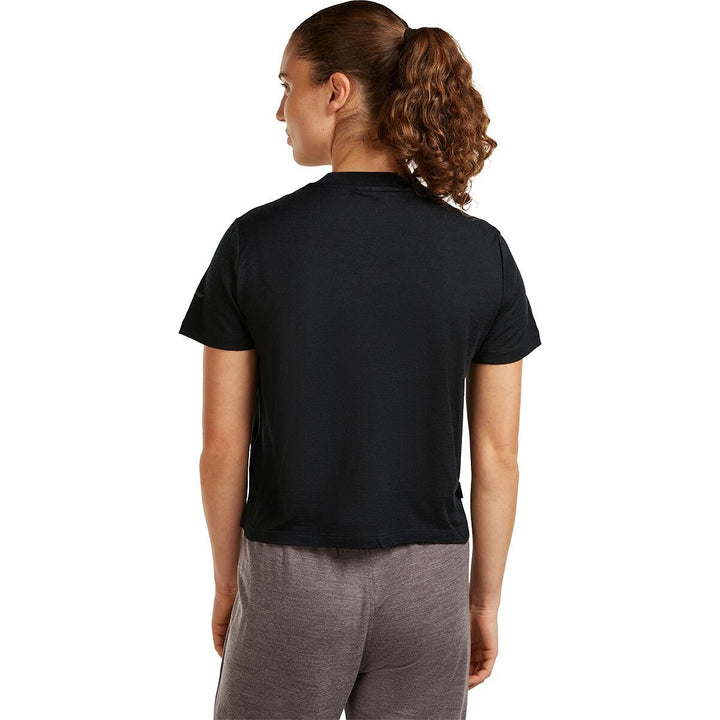 Womens Merino 150 Tech Lite Short Sleeve Crop Tee NZ Flora Black 0A57FZ