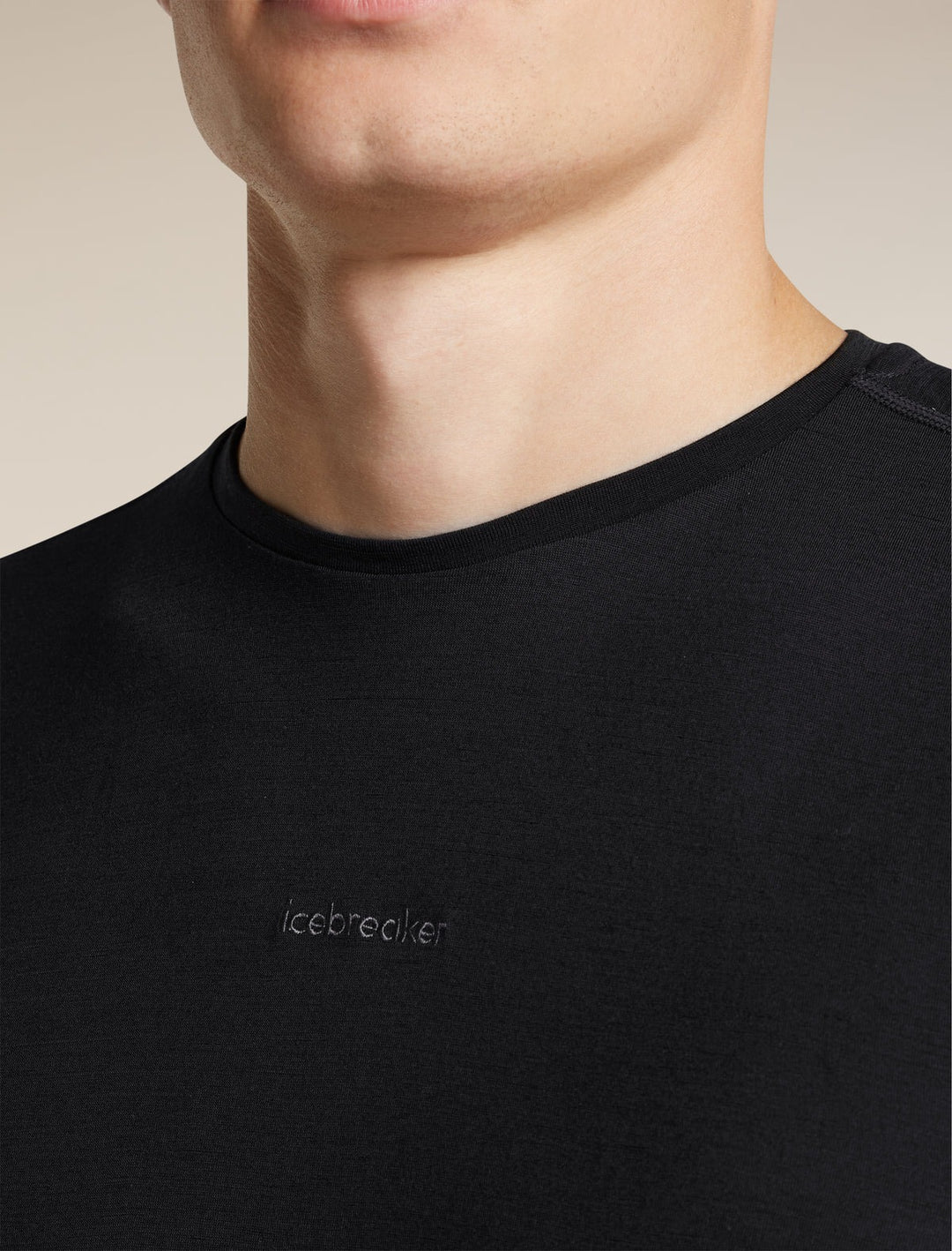 Mens  Merino Blend 125 Cool-Lite™ Sphere Short Sleeve T Shirt Colour Block  Black/Obsidian 0A57HY