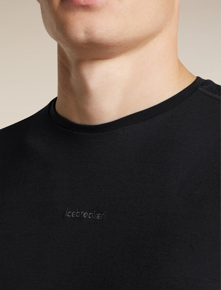 Mens  Merino Blend 125 Cool-Lite™ Sphere Short Sleeve T Shirt Colour Block  Black/Obsidian 0A57HY