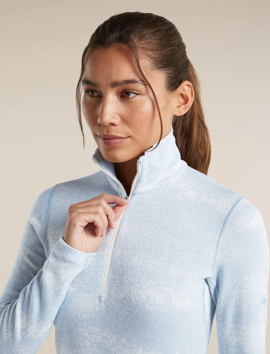 Womens Merino 260 Oasis Vertex Long Sleeve Half Zip Chillwave 0A57JE