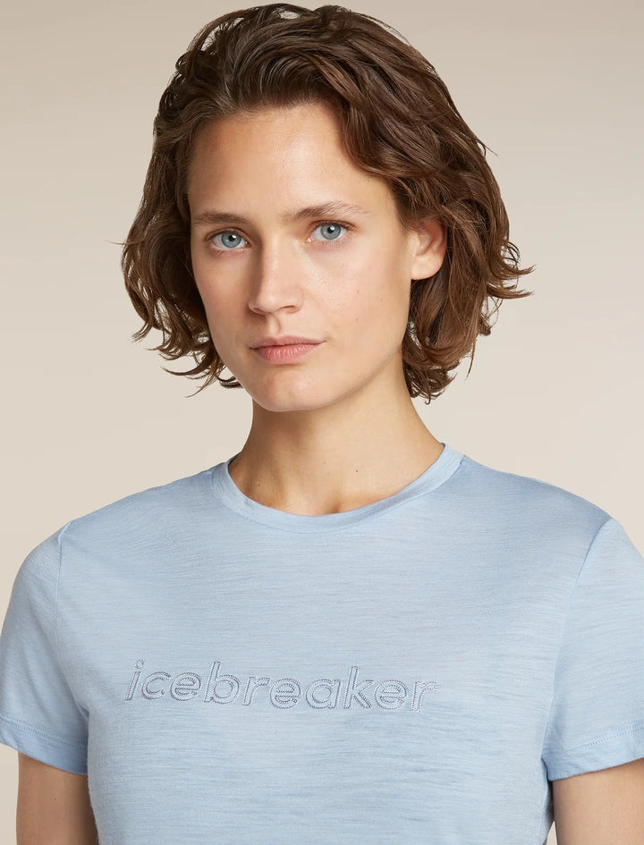 Womens Merino 150 Tech Lite Short Sleeve T Shirt IB Stitchline  Zinc Blue  0A57JM