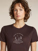 Womens Merino 150 Tech Lite Short Sleeve T Shirt Peaceful Pass Sleeve  Bittersweet 0A57JN