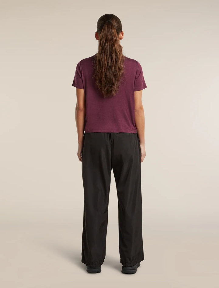 Womens Merino 150 Tech Lite Short Sleeve Crop T Shirt Great Heights  Dark Berry 0A57JO