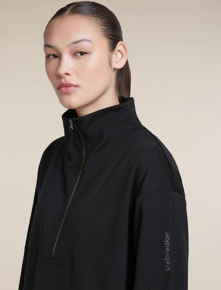 Womens Merino Blend 150 Drift Long Sleeve Half Zip Black 0A57KH