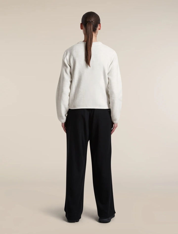 Womens Merino Blend 800 RealFleece™ Classic Pile Cardigan Ecru Heather 0A57KL