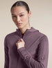 Womens Merino Blend 200 RealFleece™ Descender Long Sleeve Zip Hoodie  Grey Plum 0A57QK