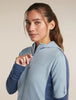 Womens Merino Blend 300 RealFleece™ Descender Long Sleeve Zip Hoodie  Dawn/Zinc Blue 0A57QM
