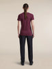 Womens Merino Blend 125 Cool-Lite™ Sphere Short Sleeve T Shirt Colour Block  Dark Berry/Grey Plum 0A57I1