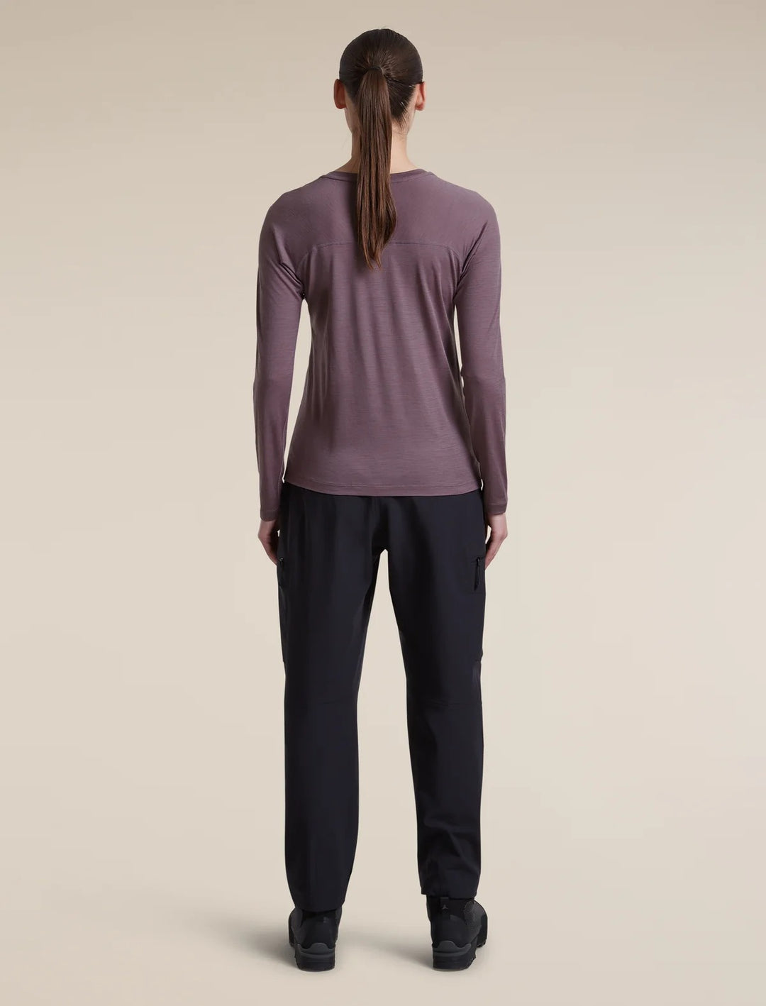 Womens  150 MerinoFine™ Ace Long Sleeve Tee Grey Plum 0A57LZ