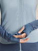Womens Merino Blend 300 RealFleece™ Descender Long Sleeve Zip Hoodie  Dawn/Zinc Blue 0A57QM