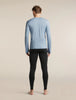 Mens  Merino 200 Fine Ace LS Crewe Zinc Blue 0A57HP