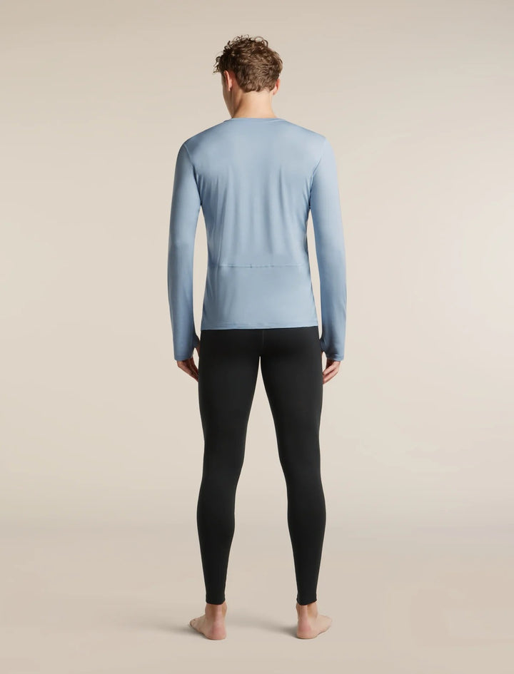Mens  Merino 200 Fine Ace LS Crewe Zinc Blue 0A57HP