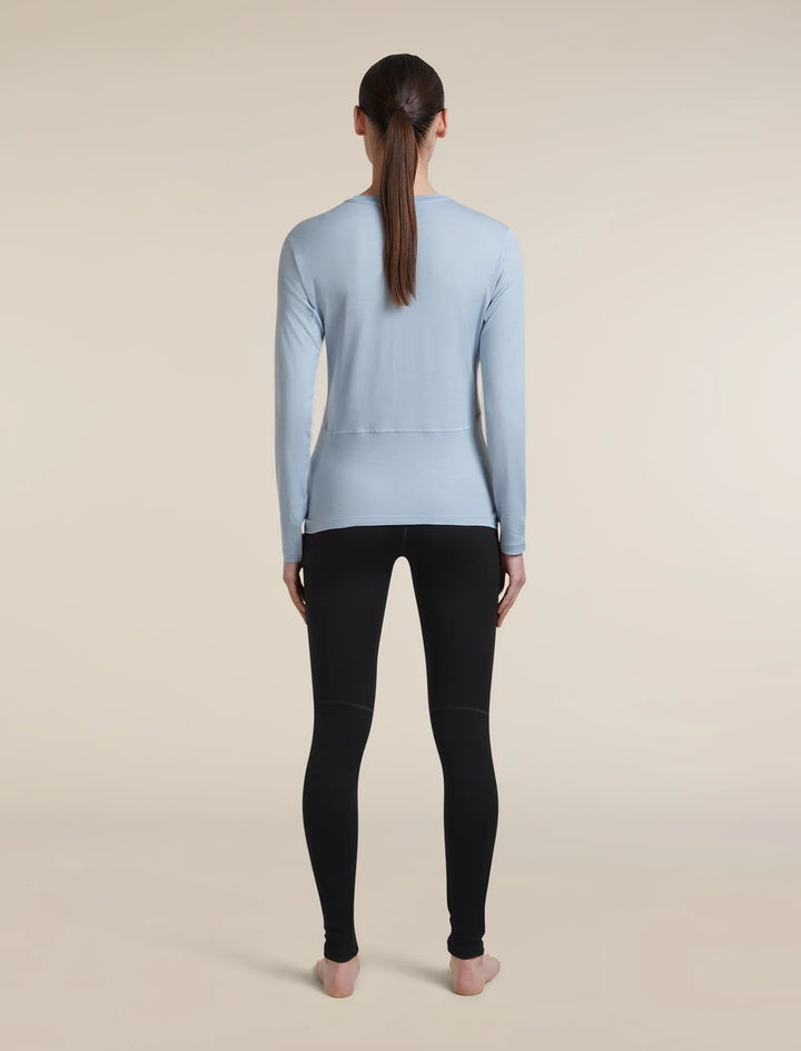 Womens 200 MerinoFine™ Ace Long Sleeve Crewe Zinc Blue 0A57HQ