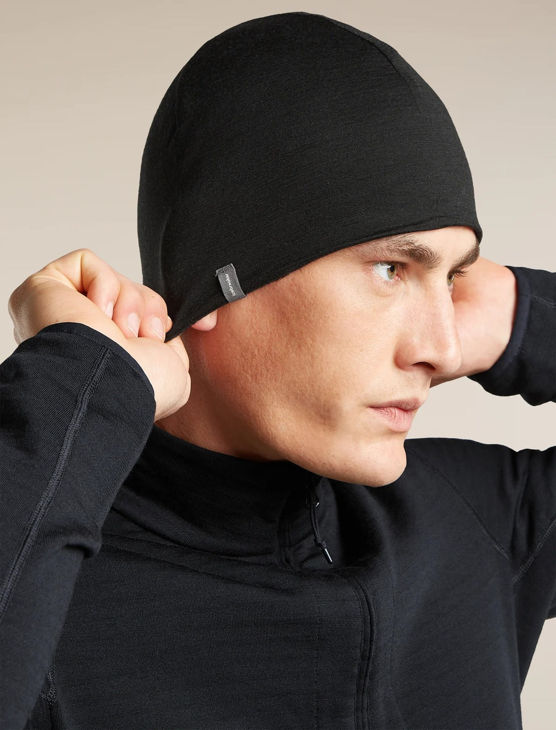 Adult Unisex Merino 260 Oasis Vertex Reversible Beanie Chillwave   Black/Obsidian 0A57I3