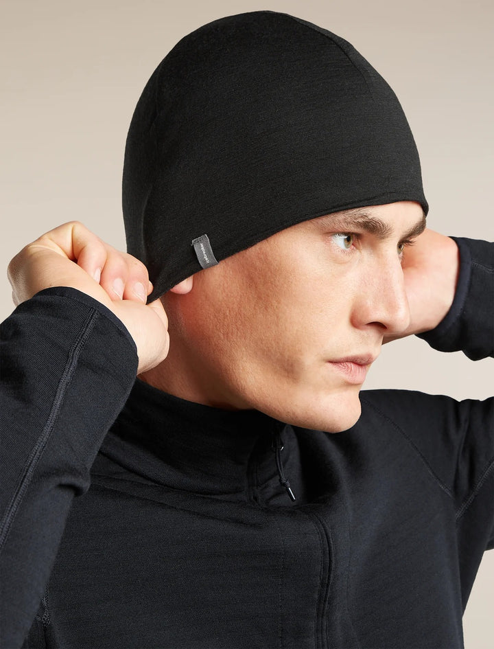 Adult Unisex Merino 260 Oasis Vertex Reversible Beanie Chillwave   Black/Obsidian 0A57I3