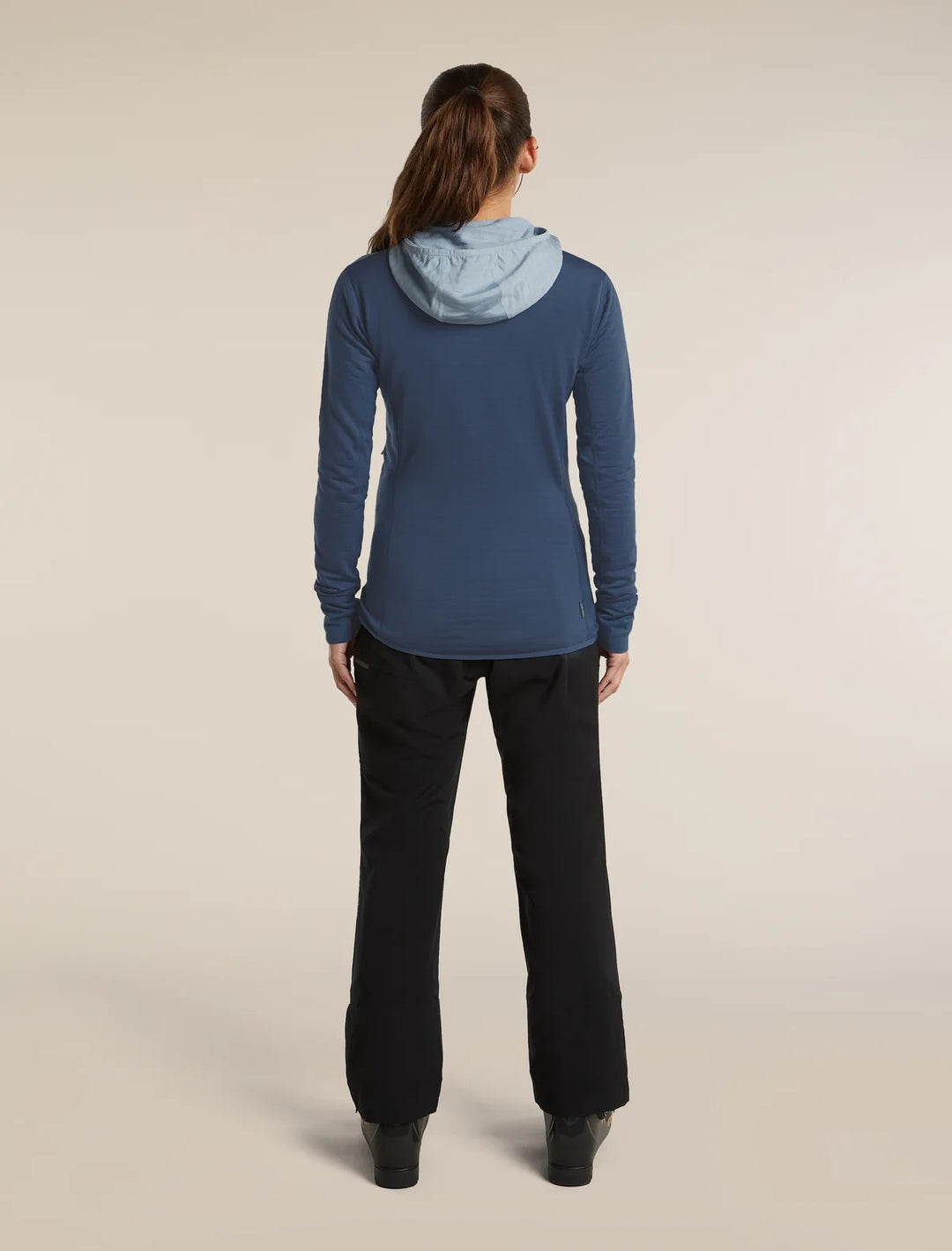 Womens Merino Blend 300 RealFleece™ Descender Long Sleeve Zip Hoodie  Dawn/Zinc Blue 0A57QM