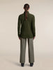 Womens Merino 400 RealFleece™ Grid Peaksland Long Sleeve Half Zip Dark Loden 0A57HT