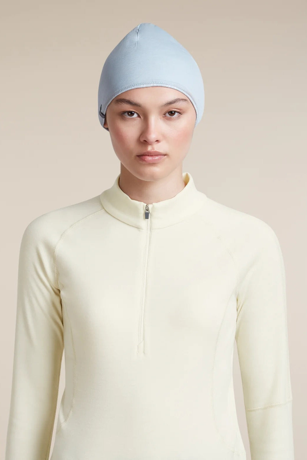 Adult Unisex Merino 260 Oasis Vertex Reversible Beanie Chillwave  Snow/Zinc Blue 0A57I3