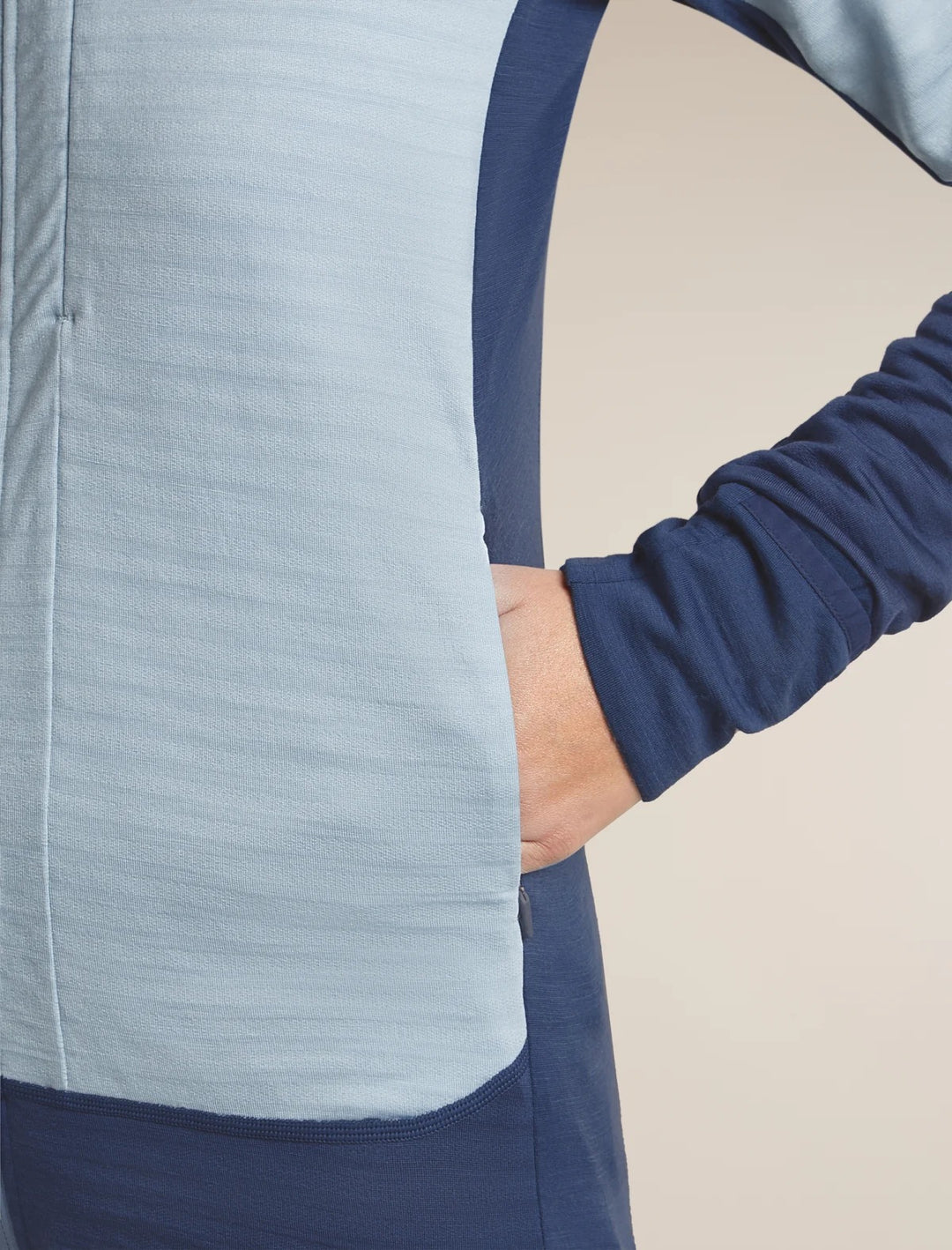 Womens Merino Blend 300 RealFleece™ Descender Long Sleeve Zip Hoodie  Dawn/Zinc Blue 0A57QM