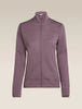 Womens Merino Blend 300 RealFleece™ Descender Long Sleeve Zip Grey Plum 0A57QL