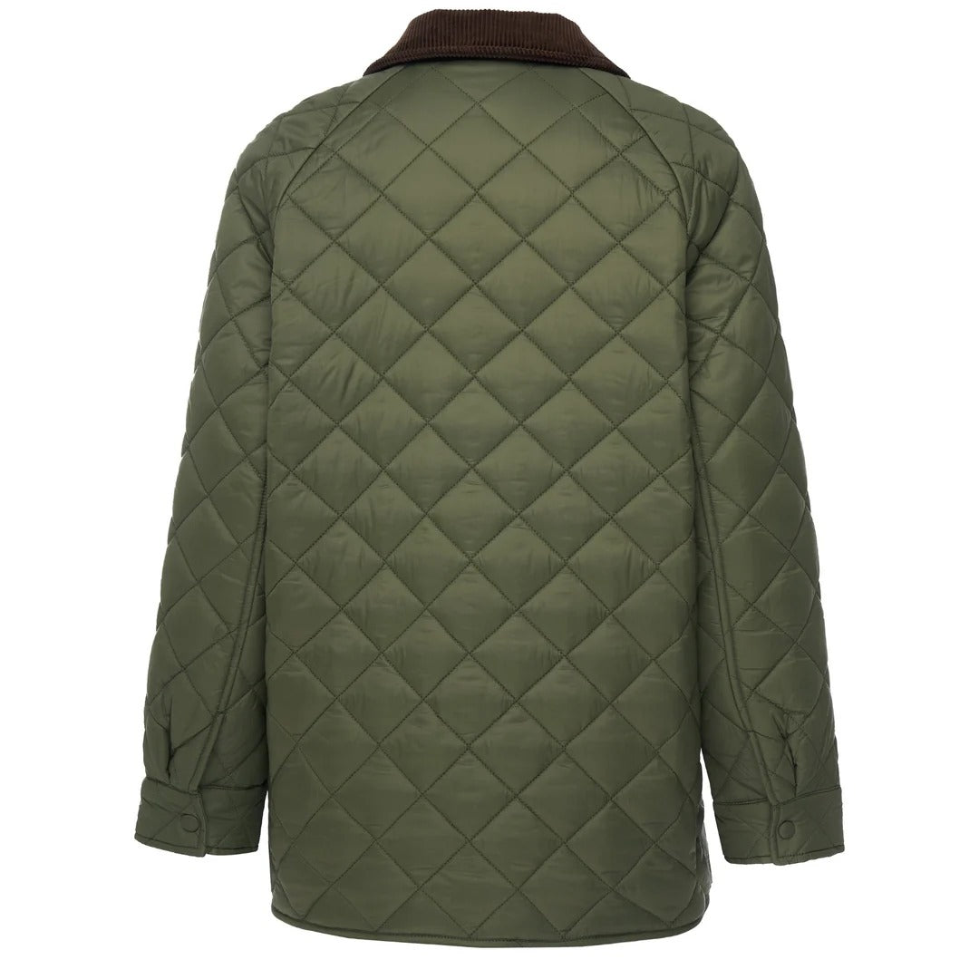 Womens Daisy Quilted Jacket Olive Green