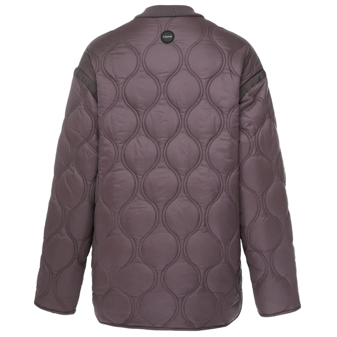Womens Talei Quilt Bomber Cocoa Powder