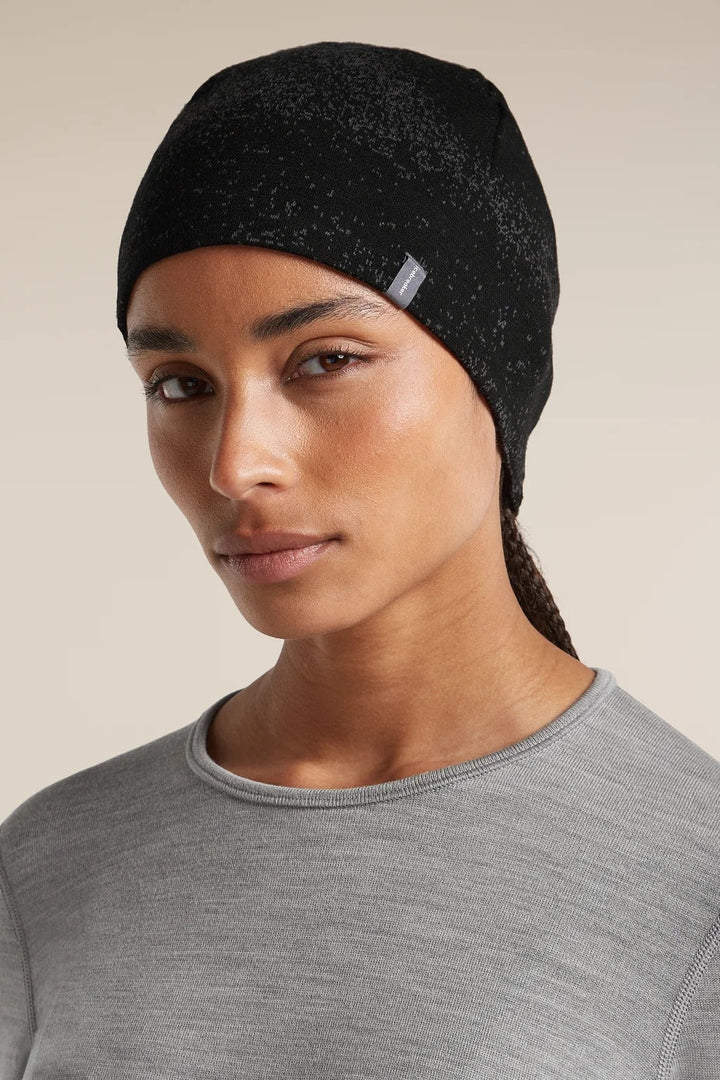 Adult Unisex Merino 260 Oasis Vertex Reversible Beanie Chillwave   Black/Obsidian 0A57I3