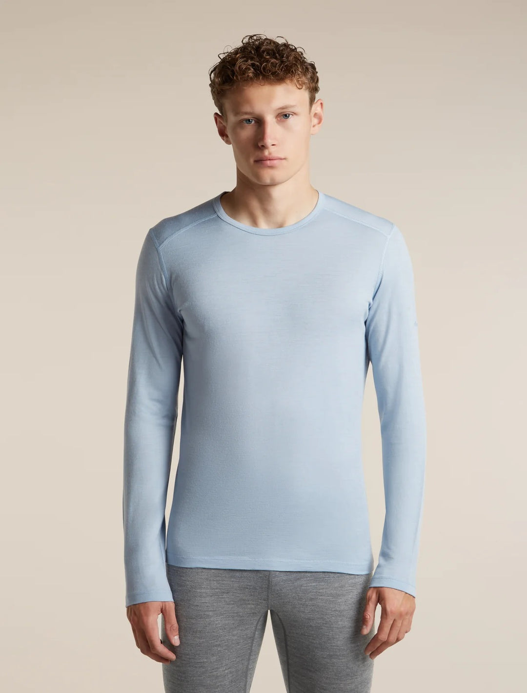 Mens 200 Oasis LS Crewe  Zinc Blue 104365