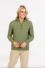 Womens Cable 1/2 Zip  Sweater Pistachio NB885