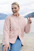 Womens Talei Quilt Bomber Blush