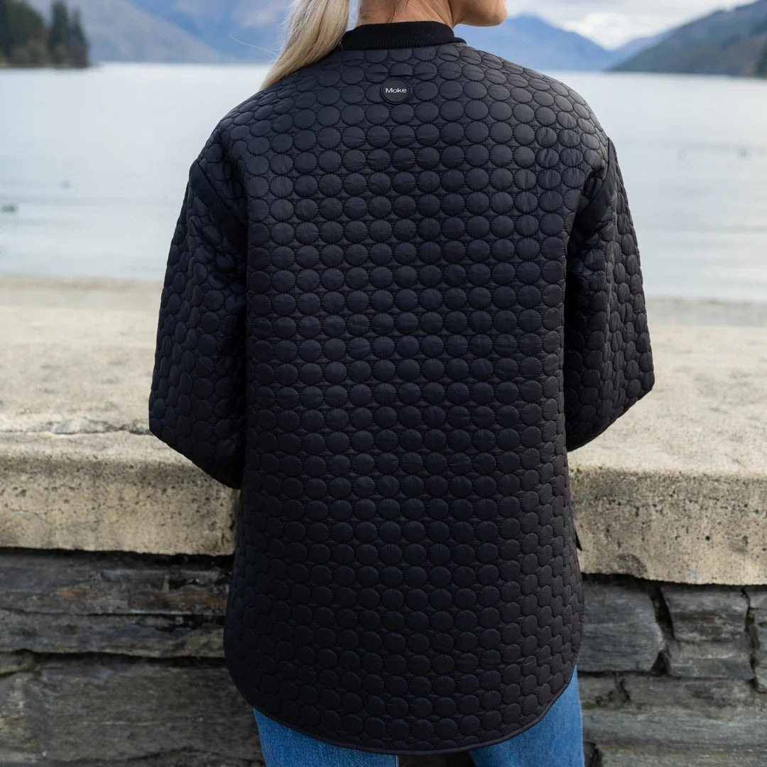 Womens Tilly Quilted Bomber Jacket Black