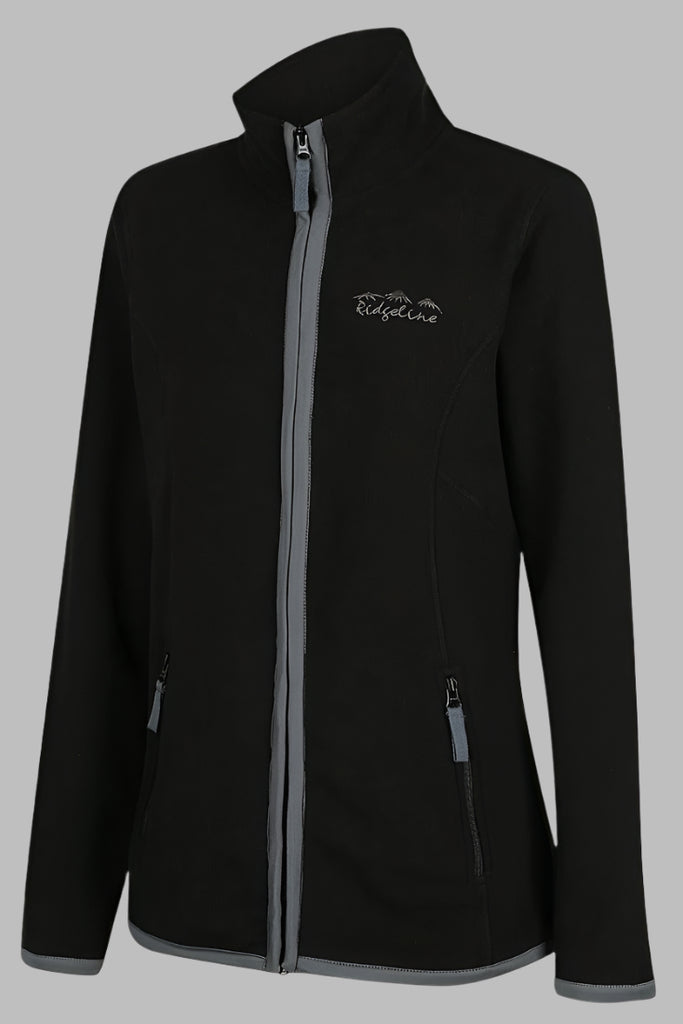 Womens Lowlands Fleece Zip Jacket  Black LFJLL