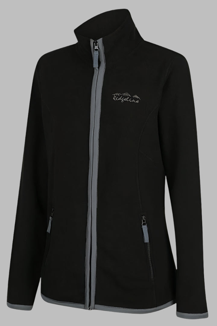 Womens Lowlands Fleece Zip Jacket  Black LFJLL