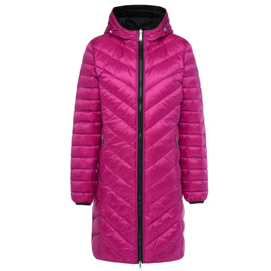 Womens Arnie Reversible Puffer Down Coat   Black/Rose
