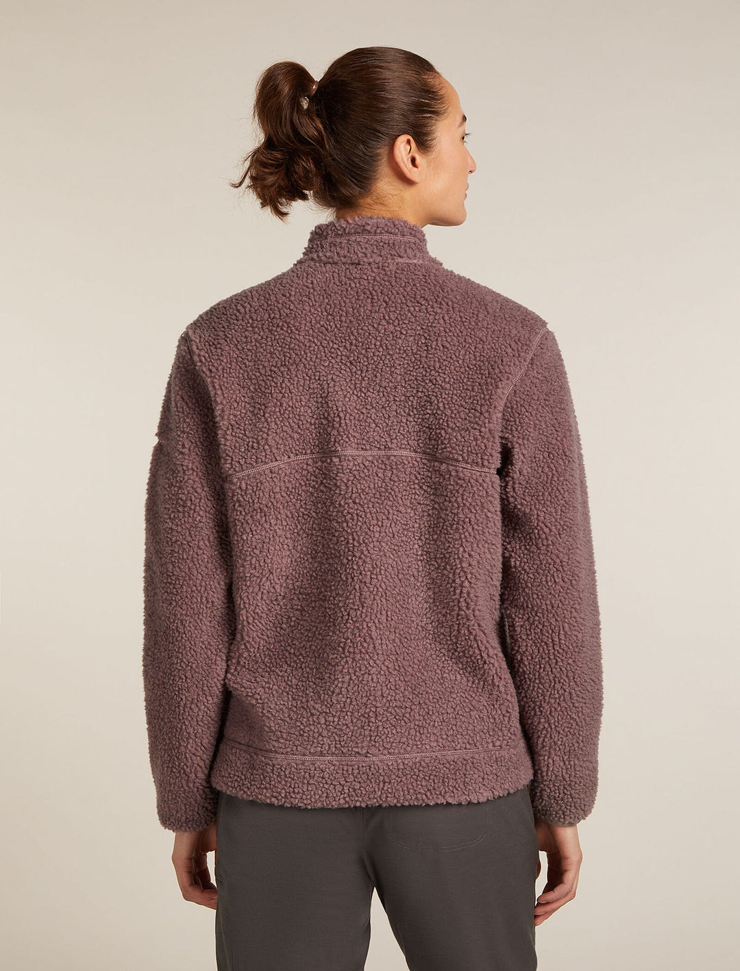 Women Merino Blend 960 RealFleece™ High Pile LS Zip  Summit Dk Heather/Blush 0A5729