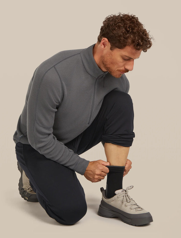 Mens Merino Hike+ Light Crew Socks Black/Obsidian  0A578O