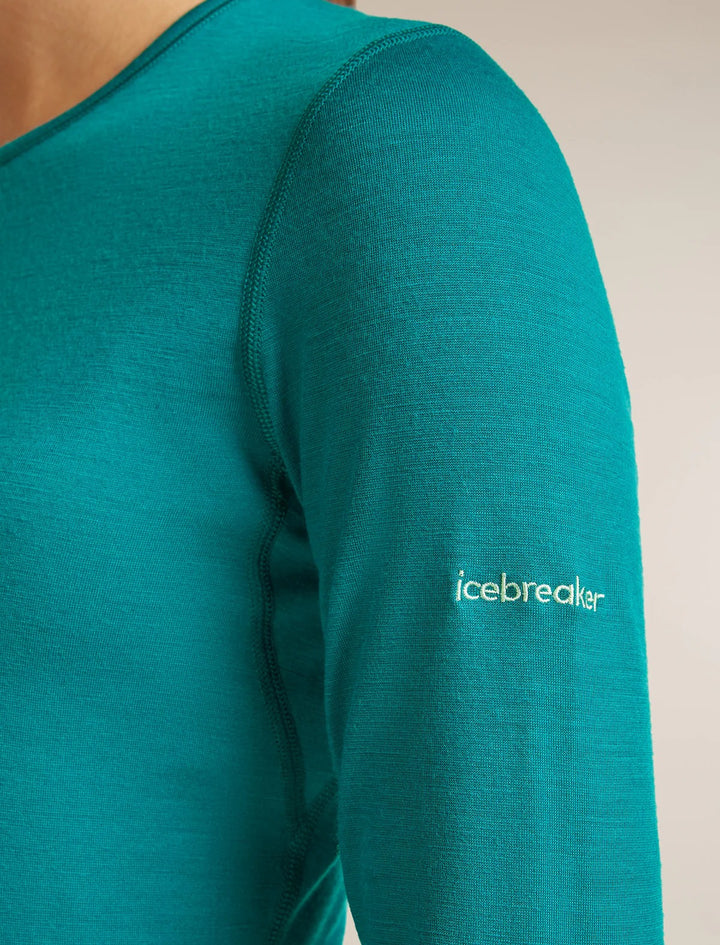 Womens Merino 200 Oasis Long Sleeve Crewe Sunrise Summit  Tidal teal 0A57GL