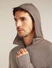 Mens Merino 260 Quantum Long Sleeve Zip Hoodie Porcini  BA56W2