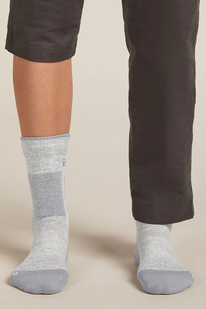 Womens Merino Hike+ Medium Crew Socks Blizzard /Heather/ Alloy 0A578I