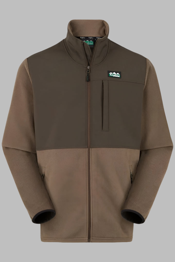 Mens Hybrid Jacket Fleece Bark /Light Bark MFLHYFL